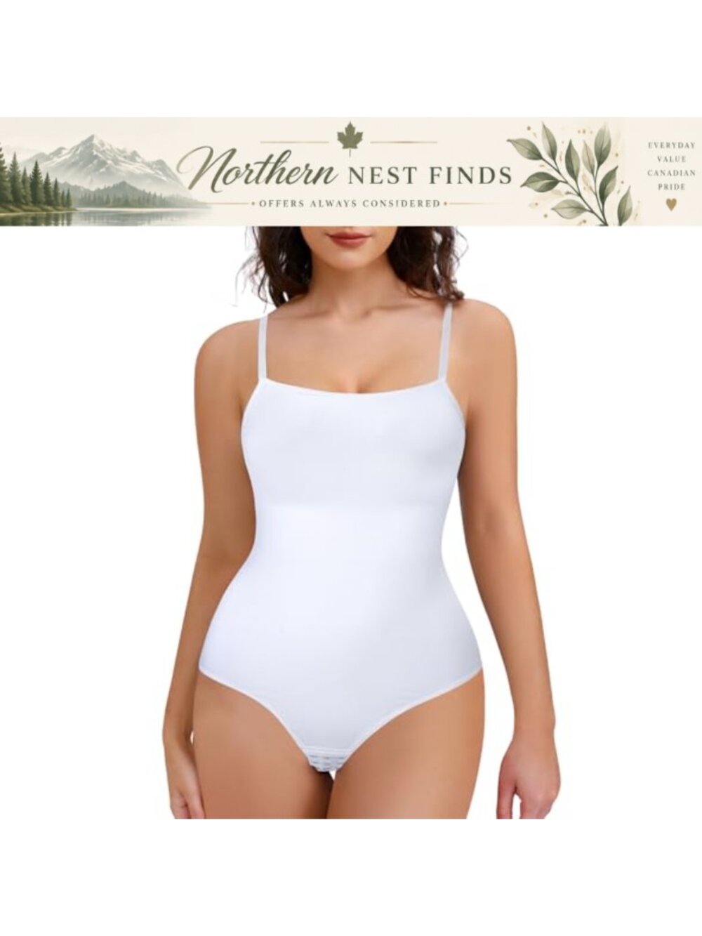 Gotoly Shapewear Bodysuit Square Neck Seamless Slim Fit Tank Top Leotard
